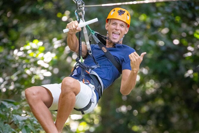 Adrena-Line Zipline, St. Lucia - The 2.5-hour flow: helmet, harness, forest walk, and then flying