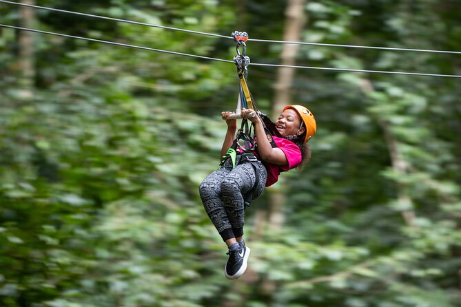 Adrena-Line Zipline, St. Lucia - The course itself: 8 zip lines, 16 platforms, and the Tarzan swing web drop
