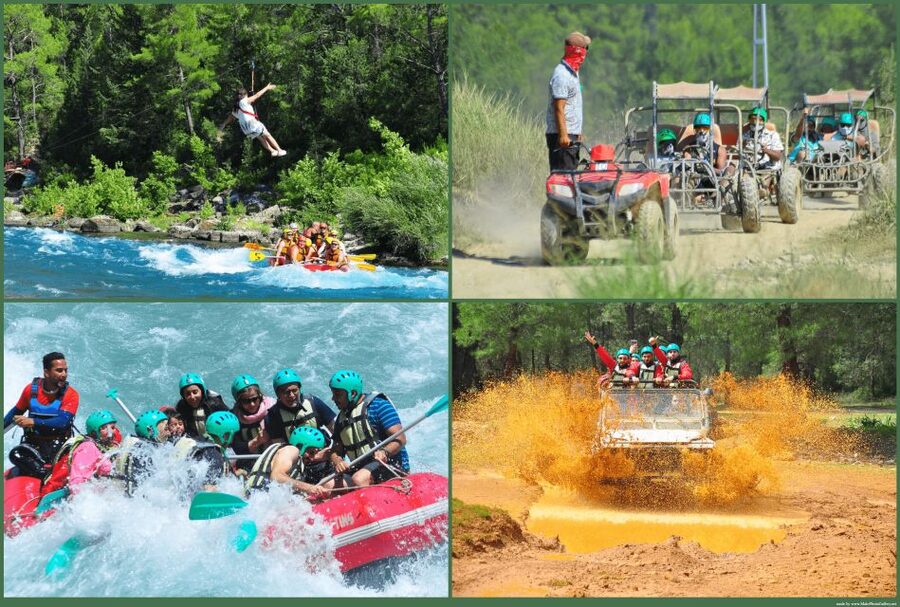 Alanya: Rafting, Zipline, Quad, Buggy, Jeep Tour with Lunch - White-Water Rafting: 14 km, 10 Rapids, and Staying Comfortable