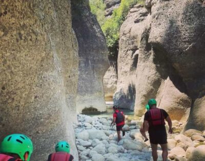 Antalya: Canyoning, Rafting, Quad, Jeep & Zipline with Lunch - Canyoning in Koprulu: sliding off rocks and getting used to cold water
