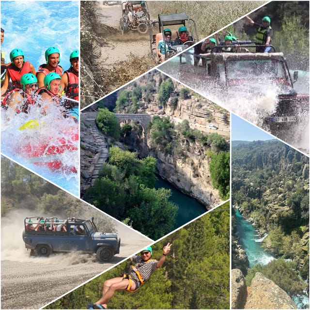 Antalya: Rafting Jeep Buggy&Quad Safari zipline canyon visit - How the Antalya rafting–jeep–quad–buggy–zipline day actually runs