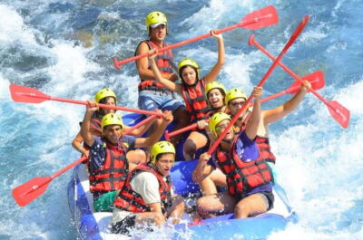 Antalya: Rafting, Zipline Buggy/Quad Jeep Combo Tour w/Lunch - Rafting on the Eurymedon: What the 8–10 Person Boats Feel Like
