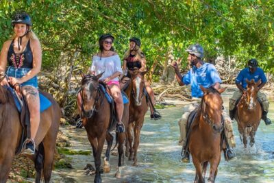 ATV, Horseback Ride, Zipline, Falls Climb + Lunch from Ocho Rios - Horseback ride and swim: the sea-to-land perspective
