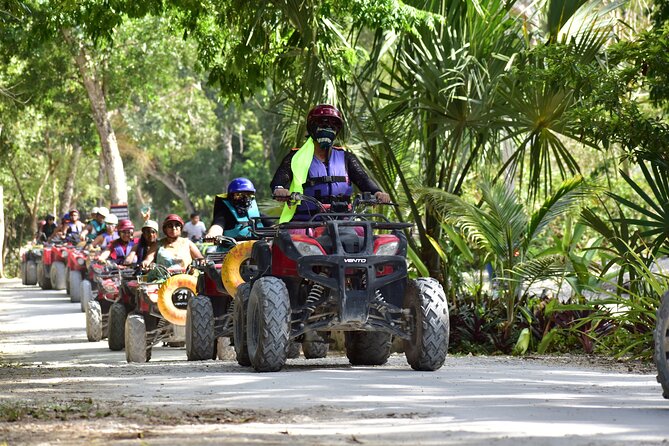 ATV Tour Zipline and Explore 2 Hidden Cenotes - Zip Lines in the Park: Adrenaline With Safety Gear Included