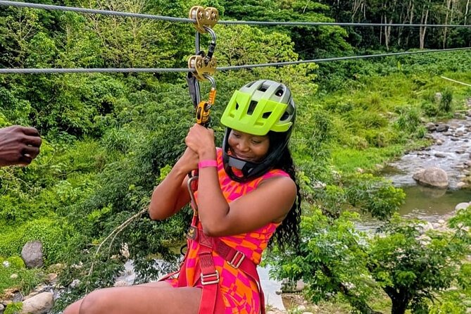 ATV Zipline Nature Walk Swing over Wishing River Kingston Jamaica - The Swing Over the Wishing River: The Big Photo Moment