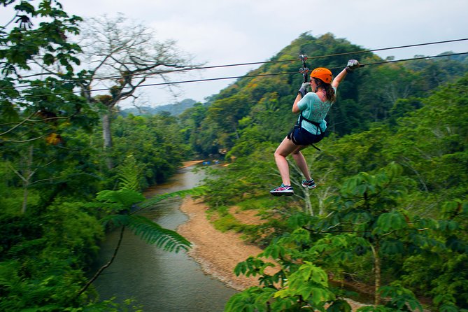 Cave Tubing & Zipline Adventure with Lunch - Zip-Lining at Nohoch Chen: Harnesses, Heights, and Real Jungle Views