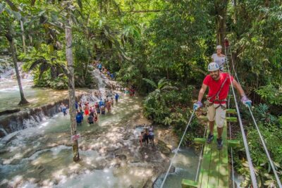Dunn's River Falls and Zipline (Over the Falls) Adventure Tour from Ocho Rios - Dunn’s River Falls Park Entry And The Guided 600-Foot Climb