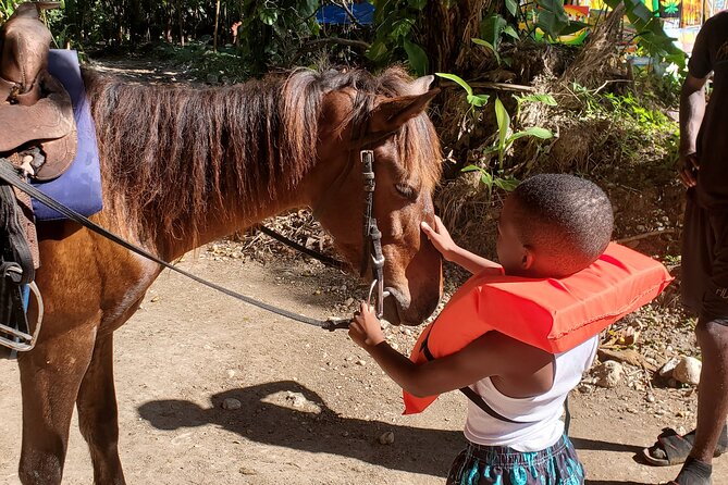 Dunn's River Falls Climb, Zipline and Horseback Riding Private Tour - Horseback riding along the beach and through the waves
