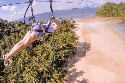 El Nido Palawan Zipline One Way - Riding choices: solo, tandem, and superman-style flying