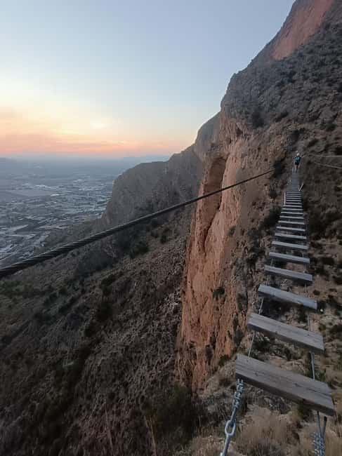 Elda: El Bolón via ferrata with zipline and abseiling - Via ferrata sections K1, K3, and K2: climbing that feels paced, not rushed