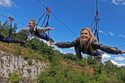 England's Longest Zipline in Kent - Where you start: The Domes, Dartford/Greenhithe area