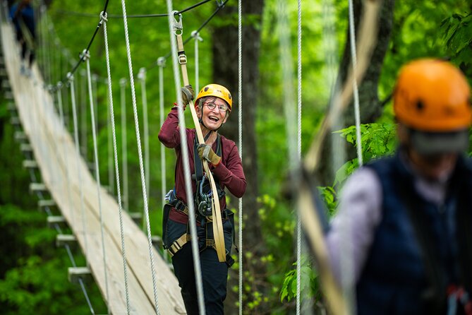 Epic Zipline Canopy Tour - The Gorge Zipline: Saluda, NC - The start: perched on the gorge rim with the Green River roaring