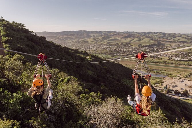 Epic Zipline Tour near Santa Barbara - Zip 2 and Zip 3: coming back down on three total lines