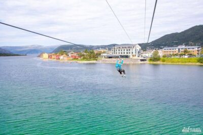 Feel the adrenaline in Mosjøen Zipline - Getting Harnessed on a 70m Platform: Safety That Feels Real