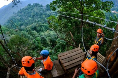 Flight of the Phoenix: Zipline Experience - Safety in the trees: harnesses, pulleys, and staff coaching