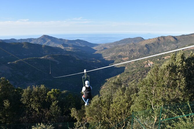 Flight with the Zipline Sicily in San Mauro Castelverde - Views Over the Madonie and Toward the Aeolian Islands