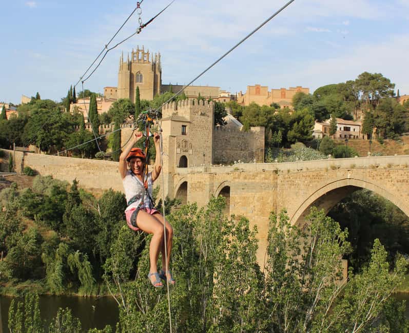 Fly Over Toledo: Urban Zipline over Tagus River - Checking In at the Fly Toledo Vintage Red Van