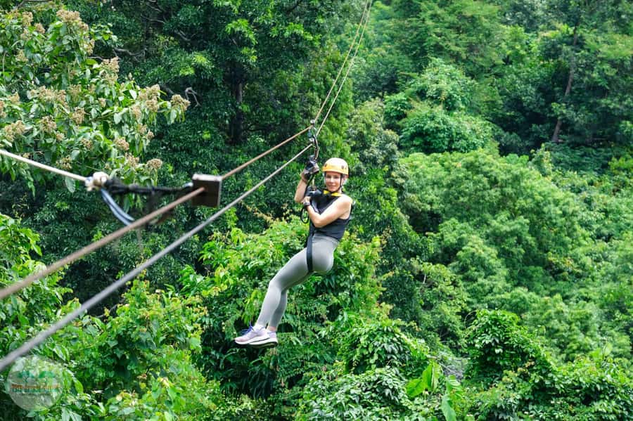 From Koh Samui: Tree Bridge Zipline and Café Experience - Gear up and trust the process: training, safety equipment, and course components