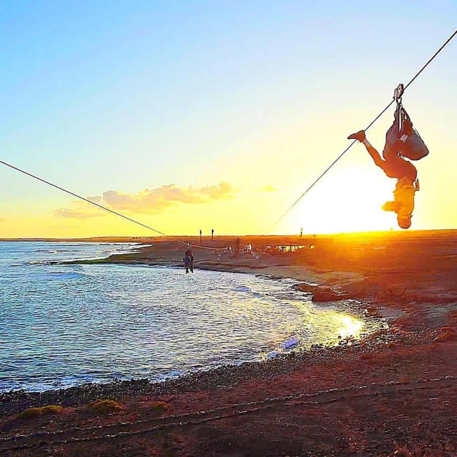 From Santa Maria: Sal island Zipline Experience (Official) - Santa Maria pickup and the ride to the mountain: the day starts early