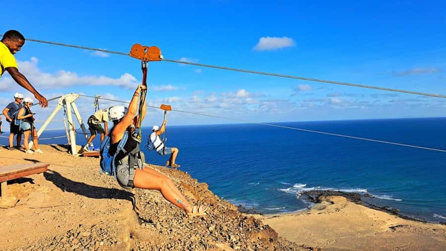 From Santa Maria: Sal island Zipline Experience (Official) - The hike up Serra Negra: short, but don’t underestimate it