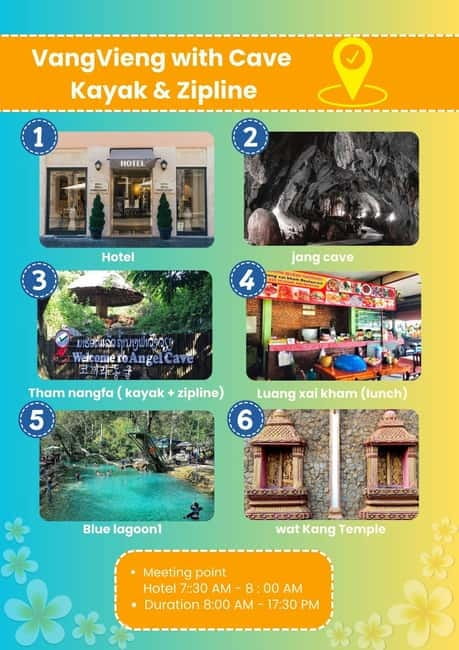 From Vientiane: Vang Vieng Tour with Cave Kayak & Zipline - Wat Kang: the cultural stop that doesn’t eat your whole day