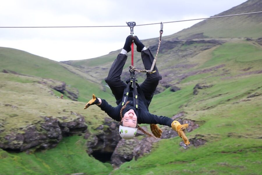 From Vík: Zipline and Hiking Adventure Tour - Big Rush: the easy hike to the first zip over the canyon