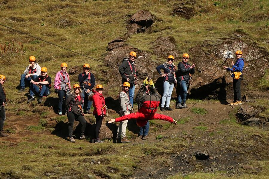 From Vík: Zipline and Hiking Adventure Tour - Grafargil (Grave Canyon) hike: cave formations up close