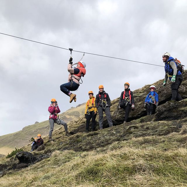 From Vík: Zipline and Hiking Adventure Tour - Little Rush: waterfall views and crossing two canyons