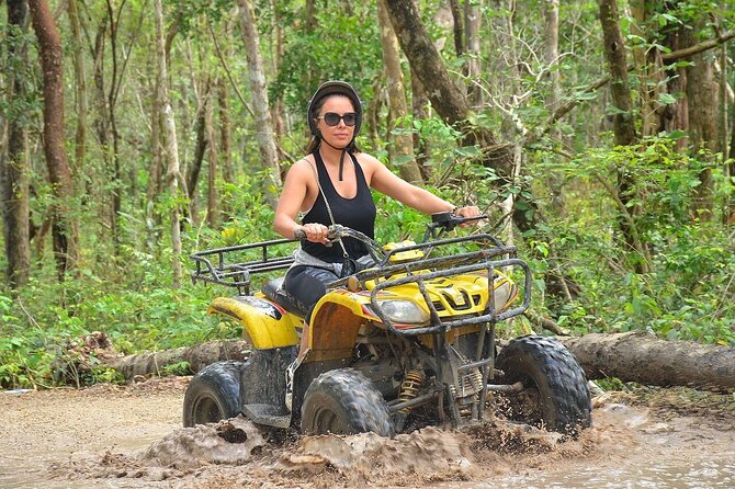 Full Adrenaline Day in Tulum! ATVs, Zipline, Cenote, Rappel, Food - Cenote Swim: Turquoise Water, Lifejackets, and Locker Peace of Mind