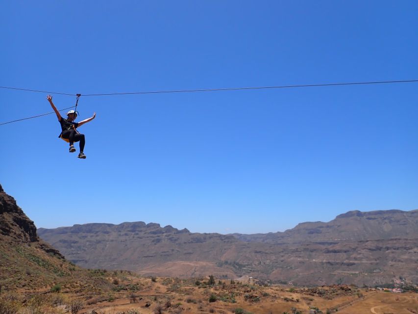 Gran Canaria: Zipline and Mountaineering Tour - Moon Cave volcanic tube: climbing in the dark with included lighting