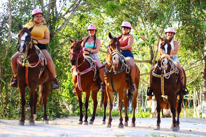 Horseback Riding Cenote, Zipline.Transportation & Tequila Tasting - Zipline circuit and hanging bridges: the thrill with weight limits