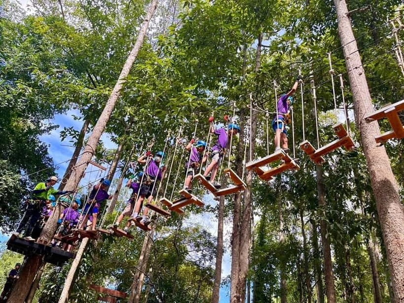 Hua Hin Tree Top Zipline Adventure and Canopy Rope Challenge - Your 25-obstacle course: ziplines, swings, and platforms in the trees