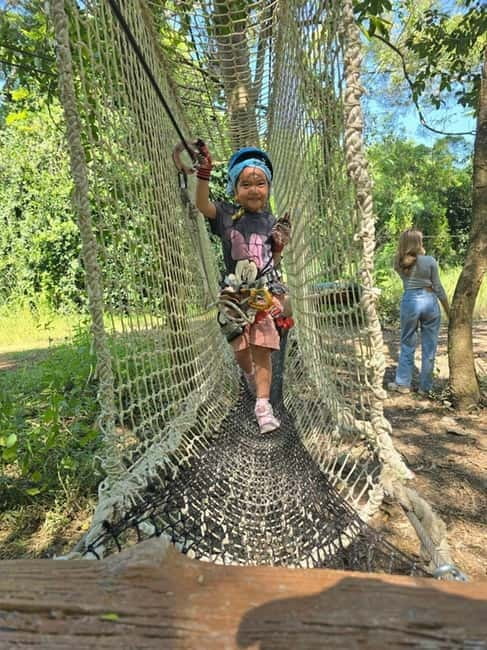 Hua Hin Tree Top Zipline Adventure and Canopy Rope Challenge - The balance part people don’t expect: nets, tunnels, logs, and wobbly crossings