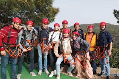 Jumping in Zipline with Unique Views of Cuenca - The Views Over Cuenca: Hanging Houses, St. Paul’s Bridge, and Old Town
