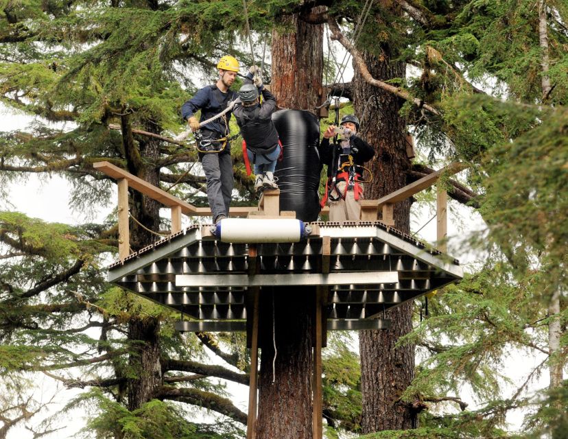 Ketchikan: Rainforest Canopy & Zipline Adventure - The Whitman Lake Fish Hatchery Tower and Rappel Finale