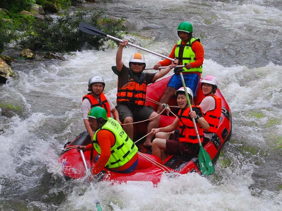 Khao Lak: Rafting, ZipLine, Lunch Buffet ,ATV Options Trip - Elephant Bathing Show and White Buffalo Moment
