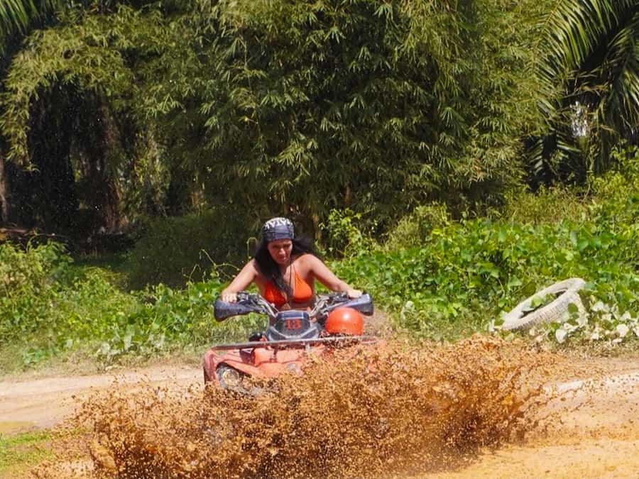 KhaoLak:ATV, ZipLine, & Rafting Adventure Monkey Cave Temple - ATV Time: 30 Minutes of Mud Roads and Safety That Matters