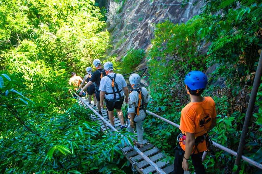 Ko Pha Ngan: Sky-High Zipline & Wang Sai Waterfall Views - Sky Bridge: The Quick Crossing That Becomes a Photo Stop