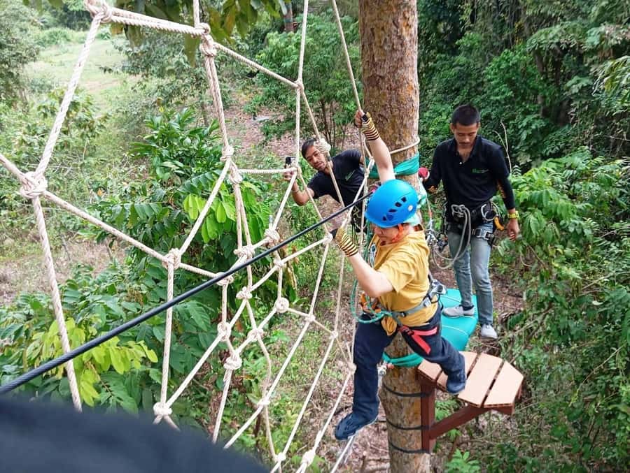 Krabi Zipline adventure - Treetop zipline views in Krabi, but with a canopy walk twist