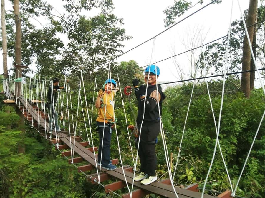 Krabi Zipline adventure - Forest biodiversity and up-to-17 challenges in a protected reserve