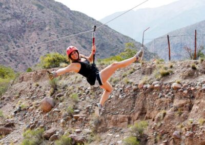 Mendoza: Trekking, Abseiling and Zipline - Safety briefing, then the 30-meter rappel