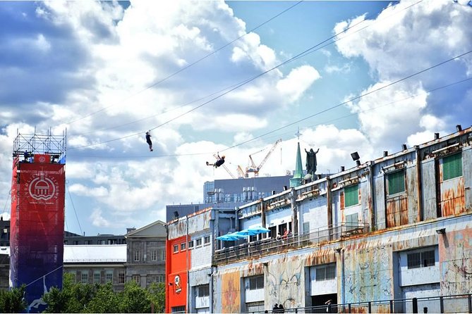 Montreal Zipline Adventure - The Ride Layout: Two Side-by-Side Cables Over the Old Port