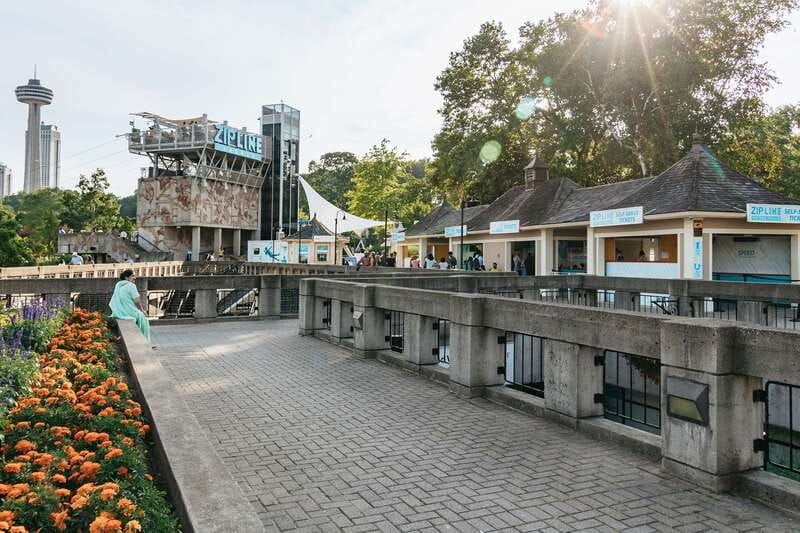 Niagara Falls, Canada: Zipline to The Falls - Where you start on Clifton Hill and how check-in flows