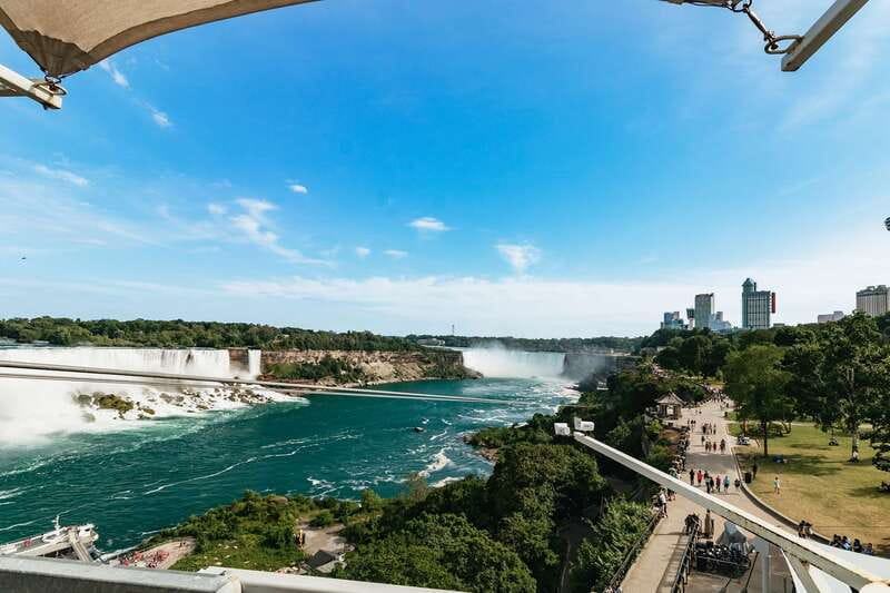 Niagara Falls, Canada: Zipline to The Falls - The zipline route: 67 meters above the gorge to 670 meters past the American Falls