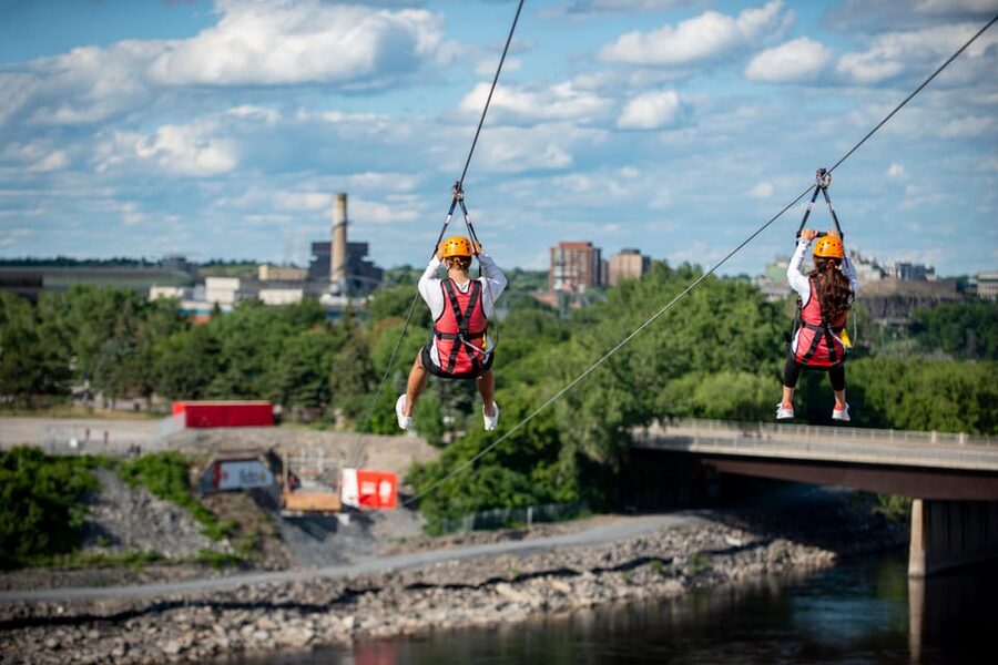 Ottawa: River Zipline Adventure - The Launch: From Ottawa Tower to a Quebec Landing in Under a Minute