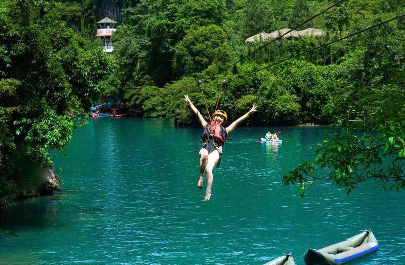 Phong Nha/Dong Hoi: Zipline Dark Cave & Phong Nha Cave Trip - Morning plan: pickup, the Ho Chi Minh Trail drive, then Dark Cave