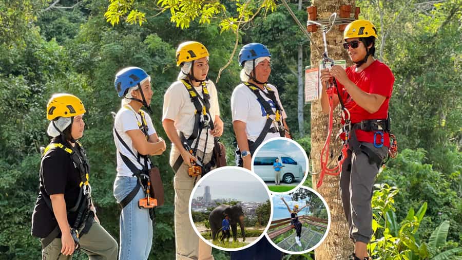Phuket: Elephant Sanctuary & Zipline Adventure Combo - Hilltribe Elephant Village in Patong: Walk-Only, Herbal Food Prep
