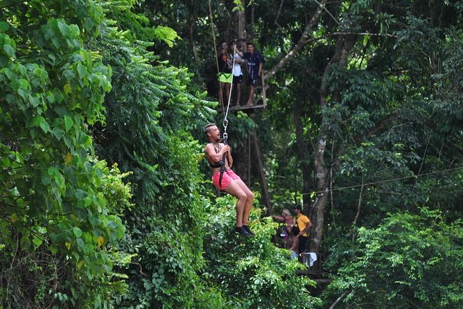 PHUKET-PHANG NGA: White Water Rafting 5 km-ATV-Zipline-LNH - Flying Fox Zipline 150m: The View Is Great, the Limit Is Real