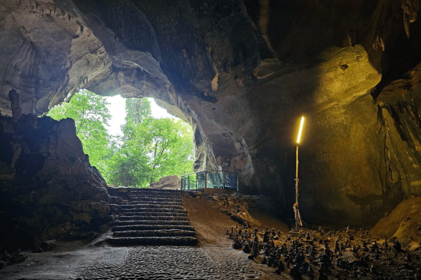 Phuket: White Water Rafting, ATV, and Zipline Adventure - Temple time at Suwankuha (Monkey Cave)