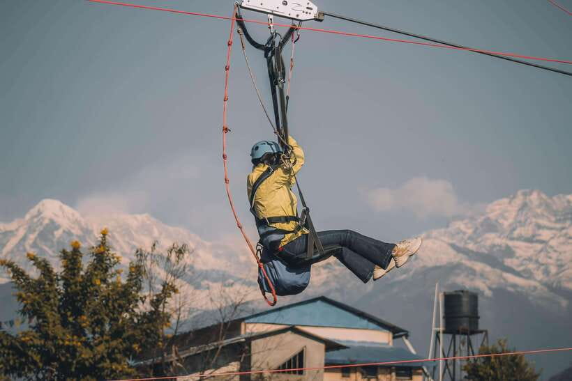 Pokhara: Experience The World's Steepest Zipline - Views over the Annapurna region: Mount Machhapuchhre and the Seti River